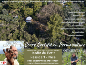 Cours Certifié en Permaculture à Nice (week-end 2/7) @ Le Jardin du Petit Pessicart